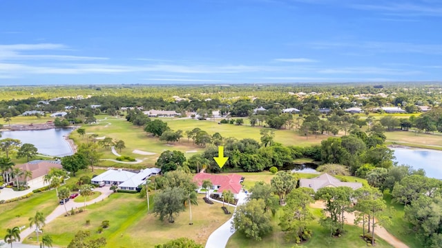 4372 SW Bimini Cir N, Palm City, FL 34990 - aerial overview of property's location featuring a nearby body of water, a golf club, and nearby suburban area