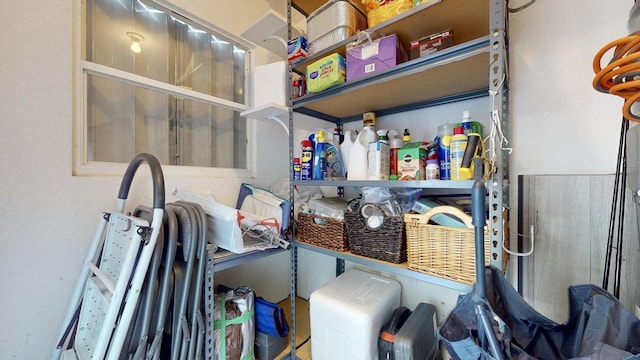 view of storage area