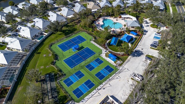 birds eye view of property featuring a residential view