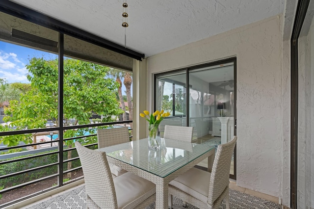 view of sunroom