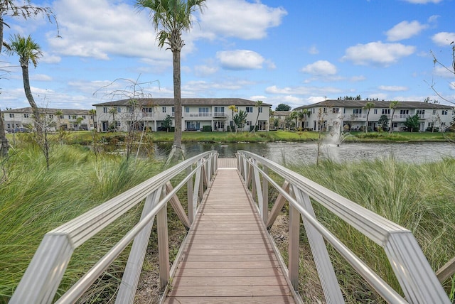 340 Pioneer Way, Royal Palm Beach, FL 33411 - view of dock with a water view and a residential view