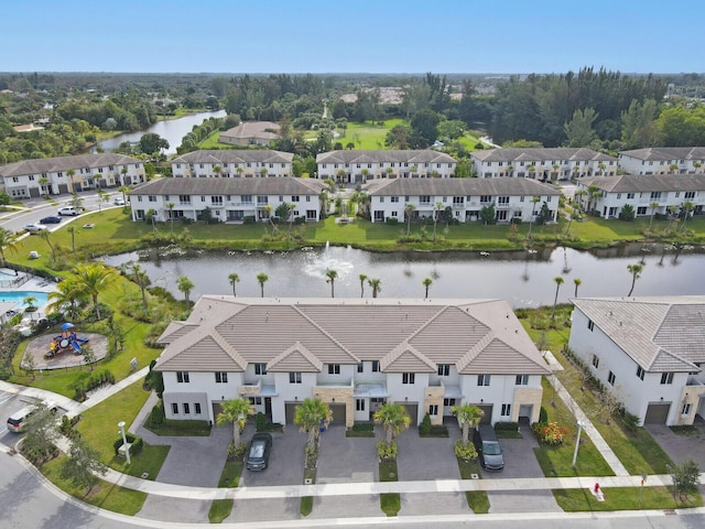 340 Pioneer Way, Royal Palm Beach, FL 33411 - birds eye view of property with a water view and a residential view