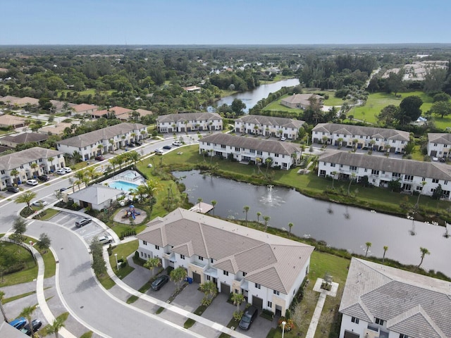 340 Pioneer Way, Royal Palm Beach, FL 33411 - aerial view with a water view and a residential view