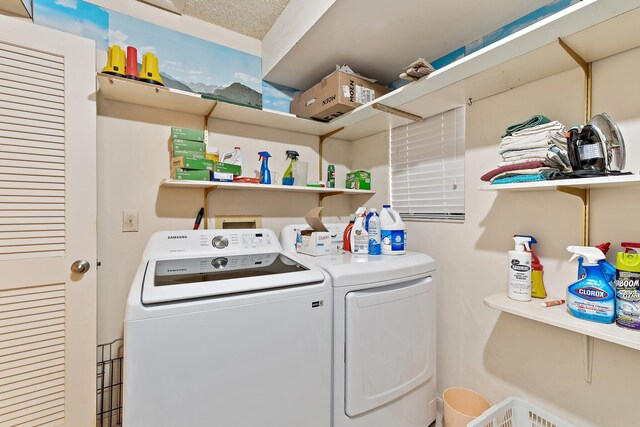 laundry area featuring washer and dryer