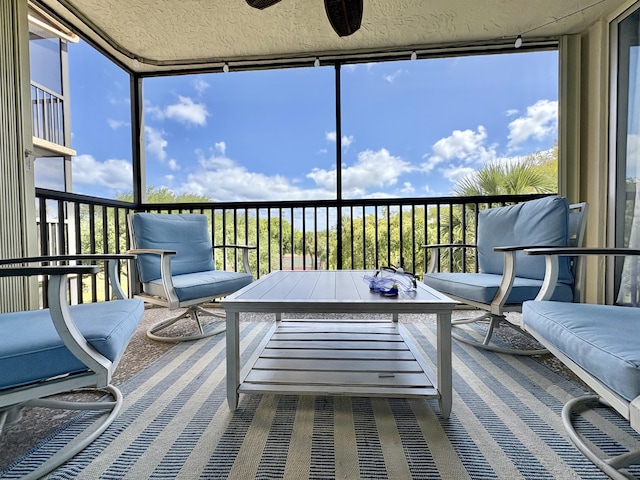 view of sunroom