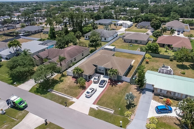 bird's eye view with a residential view