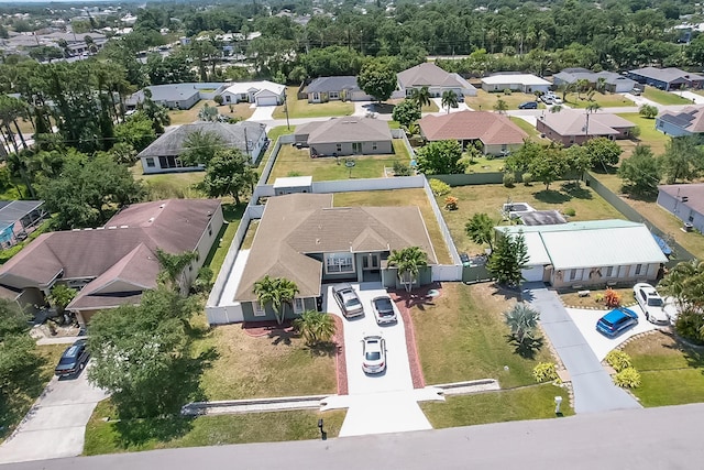 aerial view featuring a residential view