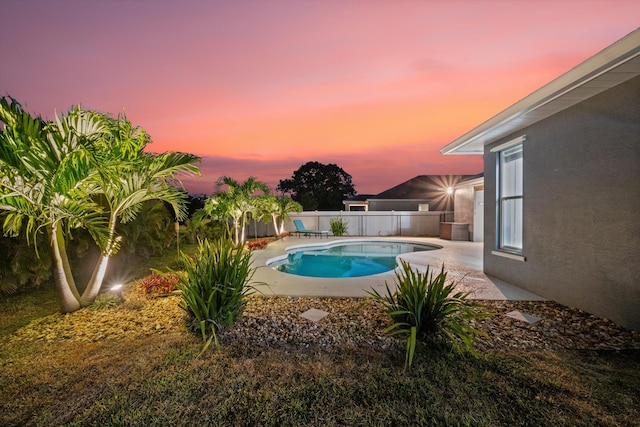 view of swimming pool with a fenced in pool and a fenced backyard