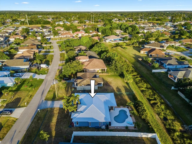 bird's eye view featuring a residential view