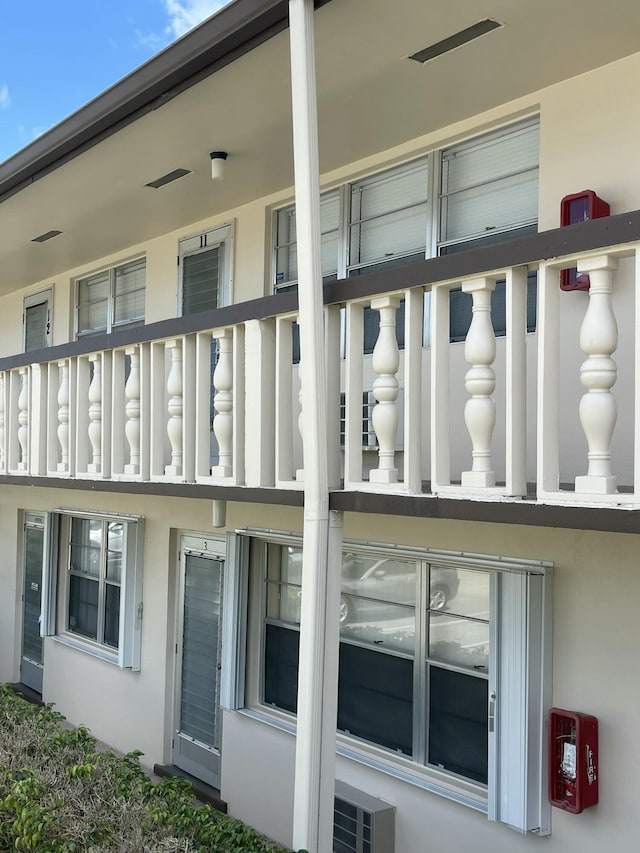 exterior space featuring stucco siding