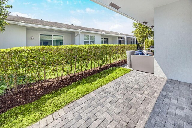 view of patio with fence