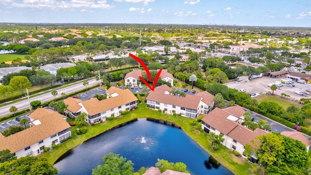 3399 Jog Park Dr, Greenacres, FL 33467 - bird's eye view featuring a water view