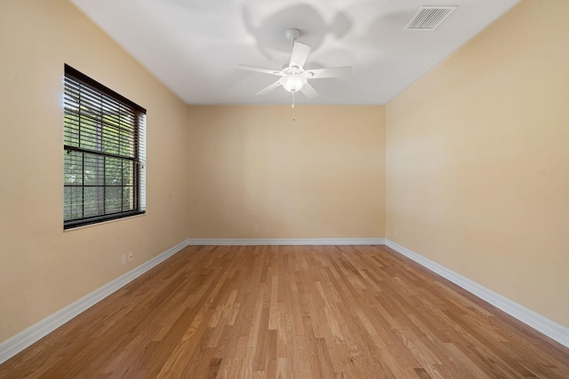 10765 Pisa Rd, Wellington, FL 33414 - unfurnished room featuring ceiling fan, baseboards, light wood-type flooring, and visible vents