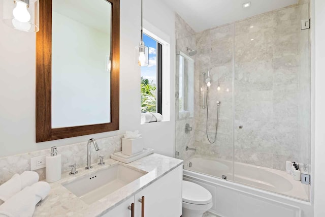 5288 Alton Rd Share B, Unit Share B, Miami Beach, FL 33140 - full bathroom featuring vanity, enclosed tub / shower combo, and toilet