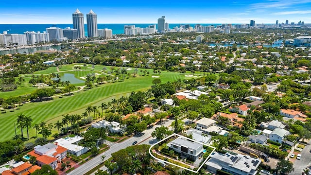 5288 Alton Rd Share B, Unit Share B, Miami Beach, FL 33140 - birds eye view of property featuring a view of city, view of golf course, and a water view