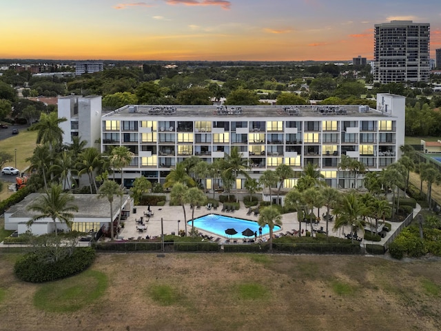 birds eye view of property