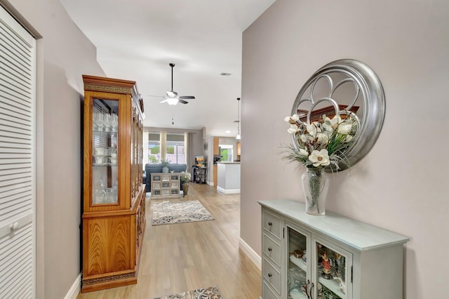 3516 Westminster Dr, Greenacres, FL 33463 - corridor featuring light wood-type flooring and baseboards