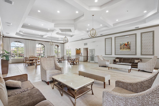 6616 NW 56th Dr, Coral Springs, FL 33067 - lobby with recessed lighting and coffered ceiling