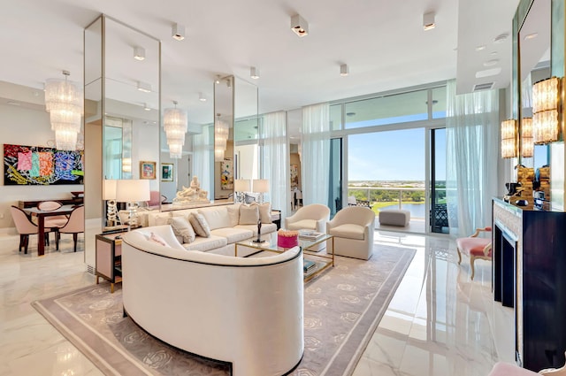 20155 Boca W Dr Unit Phc902, Boca Raton, FL 33434 - lobby featuring a water view and floor to ceiling windows