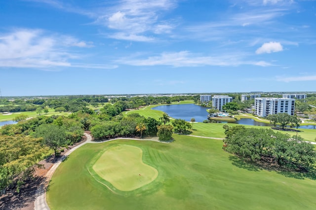 20155 Boca W Dr Unit Phc902, Boca Raton, FL 33434 - aerial view of apartment complex / building, a golf course, a nearby body of water, and a tree filled landscape