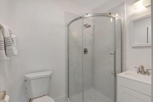 1150 Boxwood Dr Unit 203, Delray Beach, FL 33445 - bathroom with toilet, a shower stall, and vanity