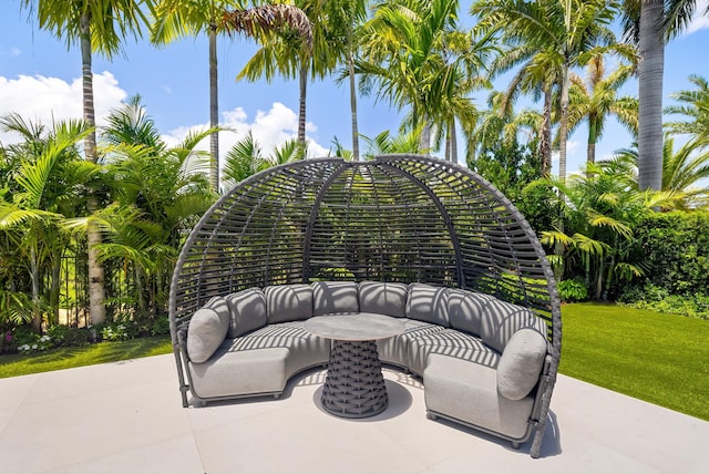 view of patio with an outdoor hangout area
