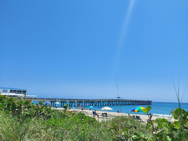 431 Virginia Dr, Lake Worth Beach, FL 33461 - water view with local beach and a pier