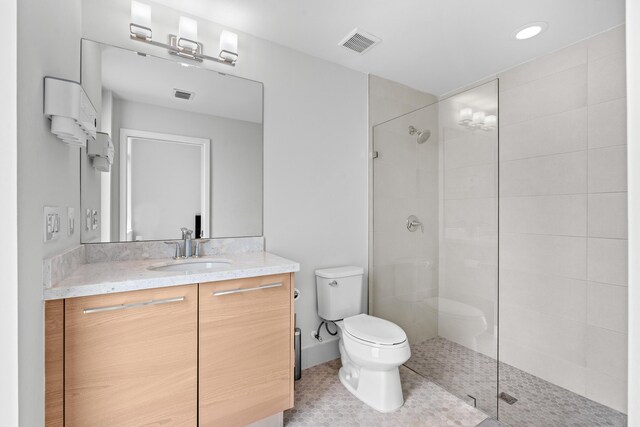 10715 Estuary Dr, Parkland, FL 33076 - full bathroom featuring walk in shower, toilet, visible vents, and vanity