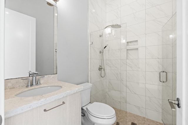 10715 Estuary Dr, Parkland, FL 33076 - bathroom featuring vanity, a stall shower, and toilet