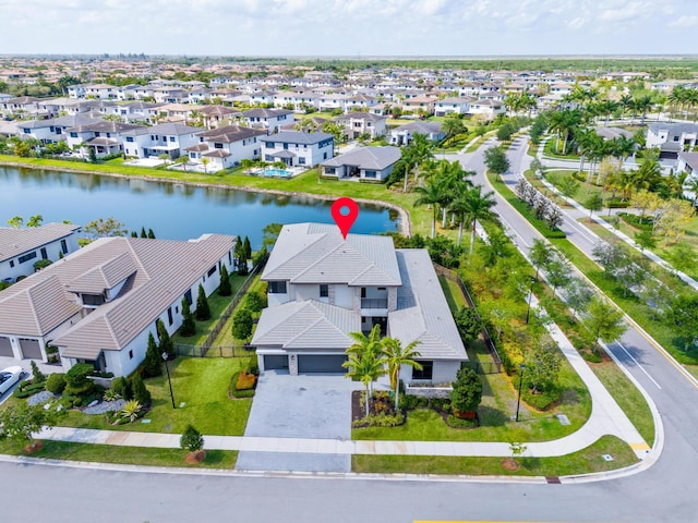 10715 Estuary Dr, Parkland, FL 33076 - bird's eye view with a water view and a residential view