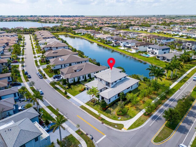 10715 Estuary Dr, Parkland, FL 33076 - birds eye view of property with a water view and a residential view