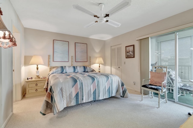 6585 Kensington Ln Unit 307, Delray Beach, FL 33446 - bedroom featuring carpet floors, ceiling fan, and a closet