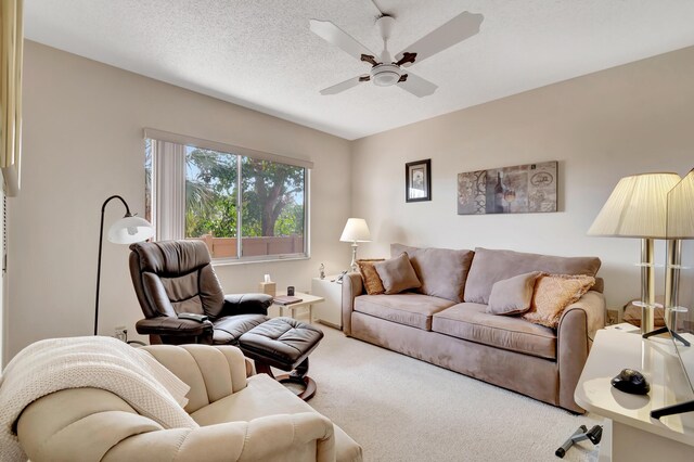 6585 Kensington Ln Unit 307, Delray Beach, FL 33446 - carpeted living area featuring ceiling fan