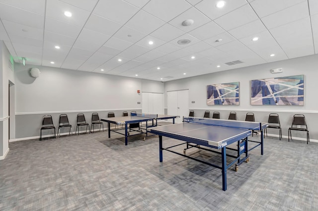 6585 Kensington Ln Unit 307, Delray Beach, FL 33446 - playroom with carpet flooring, baseboards, and recessed lighting