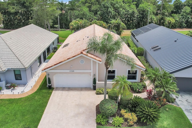view from above of property