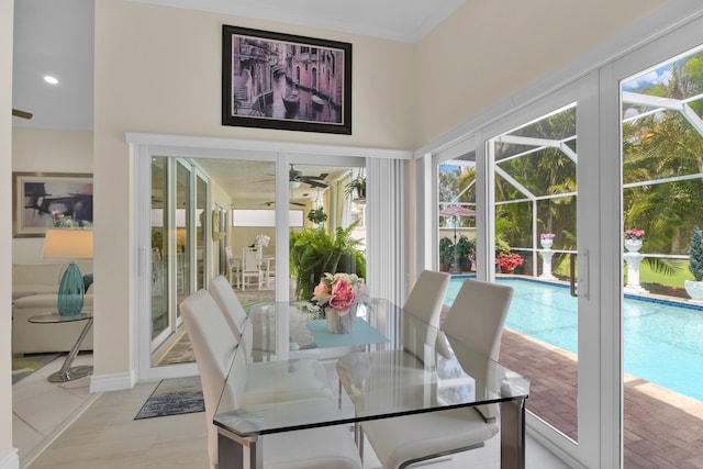 view of sunroom / solarium