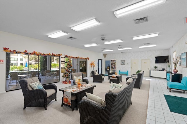 3710 Whitehall Dr Unit 304, West Palm Beach, FL 33401 - building lobby with wallpapered walls