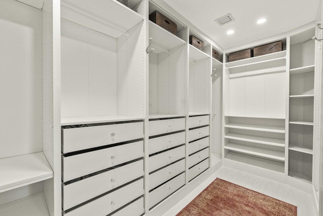 view of walk in closet