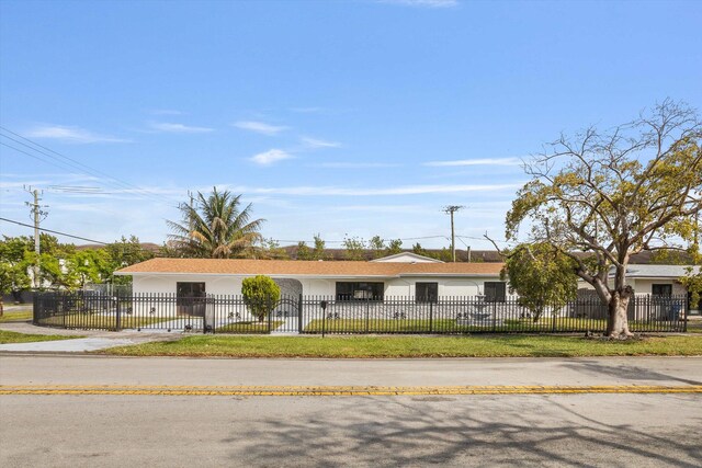 20685 NE 2nd Ave, Miami, FL 33179 - single story home with a fenced front yard and stucco siding