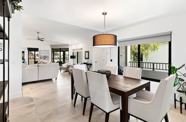 15702 Loch Maree Ln Unit 5804, Delray Beach, FL 33446 - dining space featuring a ceiling fan and recessed lighting
