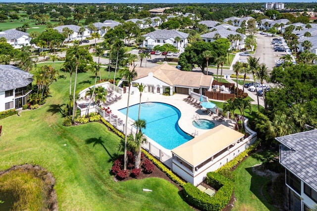15702 Loch Maree Ln Unit 5804, Delray Beach, FL 33446 - aerial perspective of suburban area with a pool