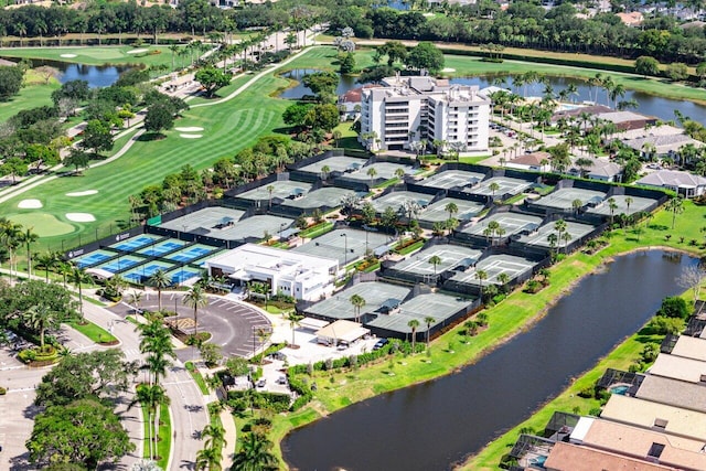 15702 Loch Maree Ln Unit 5804, Delray Beach, FL 33446 - bird's eye view of a golf club, a large body of water, and apartment complex