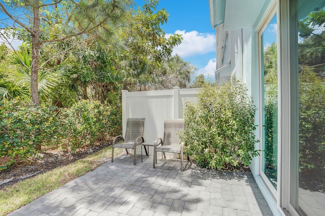 view of patio / terrace with fence