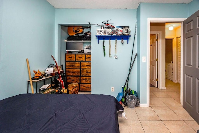 view of tiled bedroom