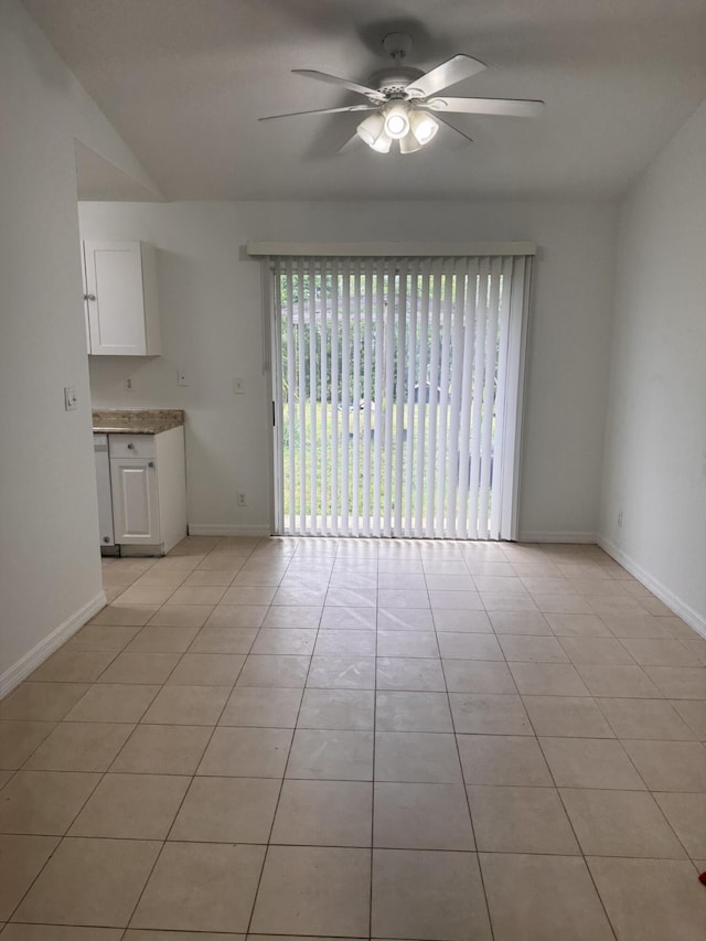 17917 49th St N, Loxahatchee, FL 33470 - unfurnished room with ceiling fan, light tile patterned floors, and baseboards