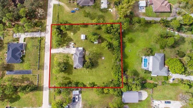 17917 49th St N, Loxahatchee, FL 33470 - aerial view of property's location with property parcel outlined
