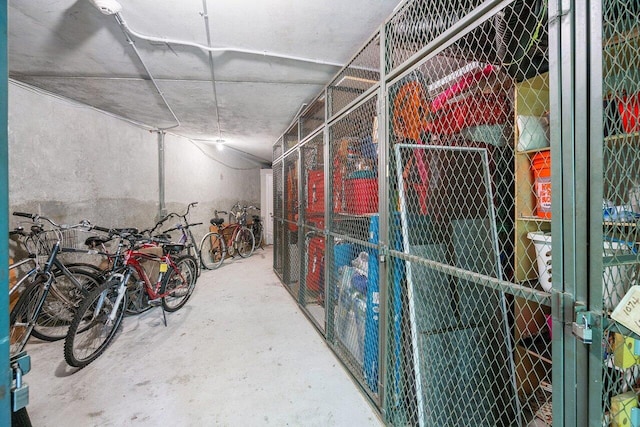 view of storage area