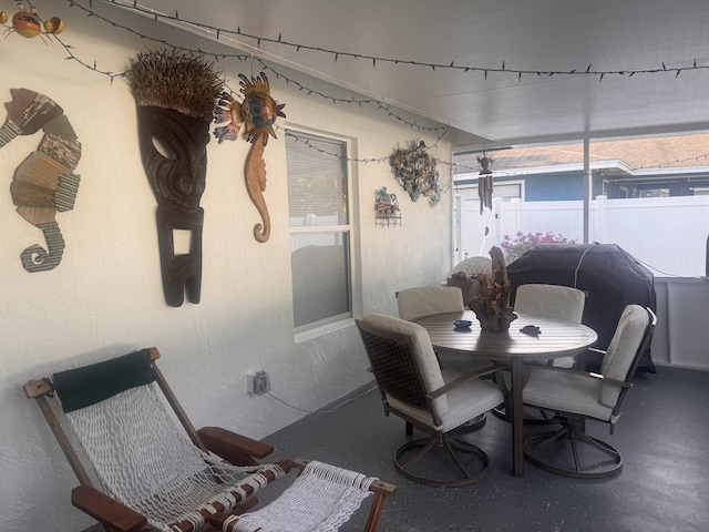 view of dining room