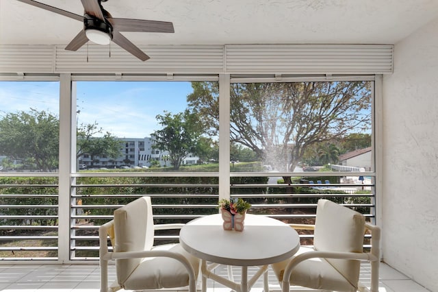 view of sunroom