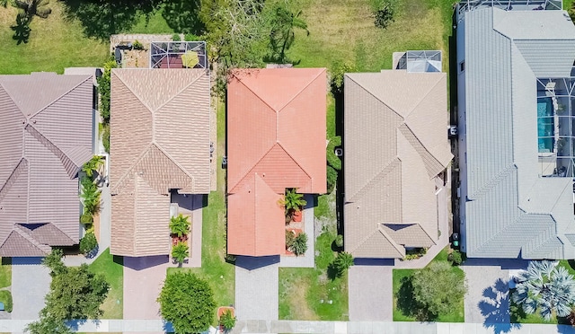 aerial perspective of suburban area